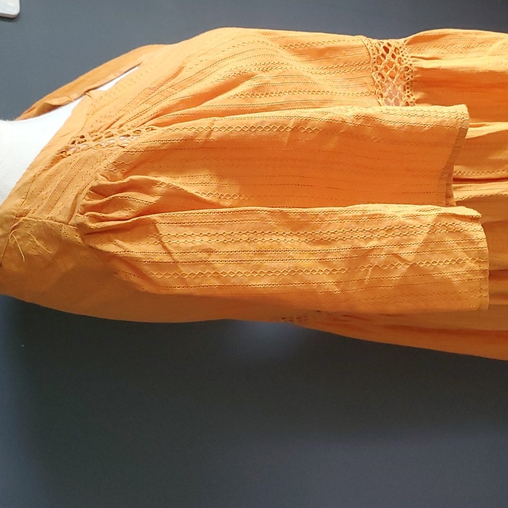 Knox Rose woman's orange buttondown dress size M - Picture 6 of 14